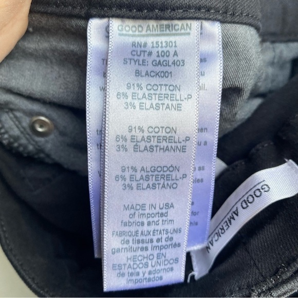 GOOD AMERICAN Good Legs Black Skinny Jeans Size 22 - Picture 4 of 4